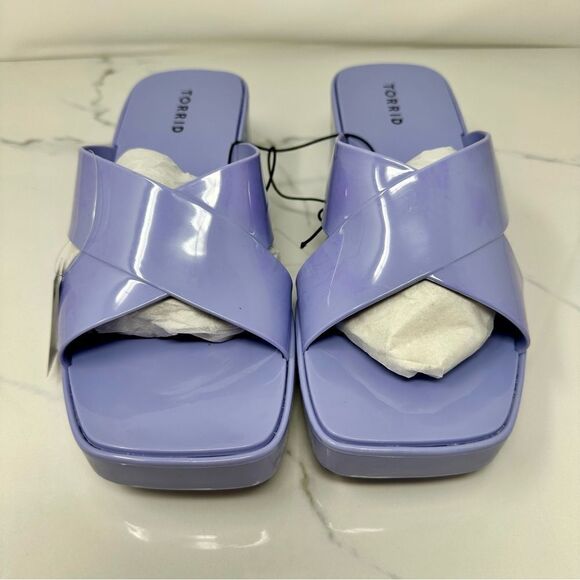 Torrid Jelly Criss Cross Heels- Size 8WW - Picture 3 of 12